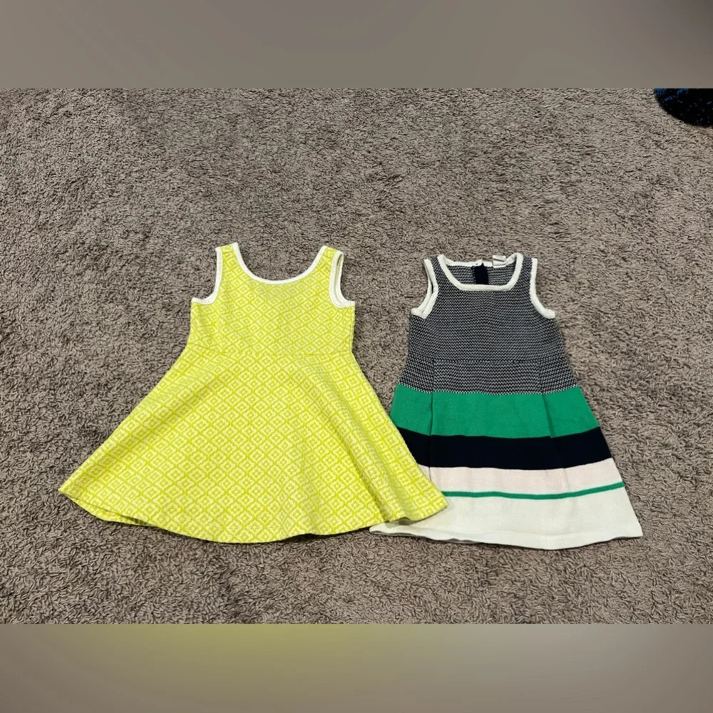 Janie and Jack Yellow and Green Kids Casual Dresses